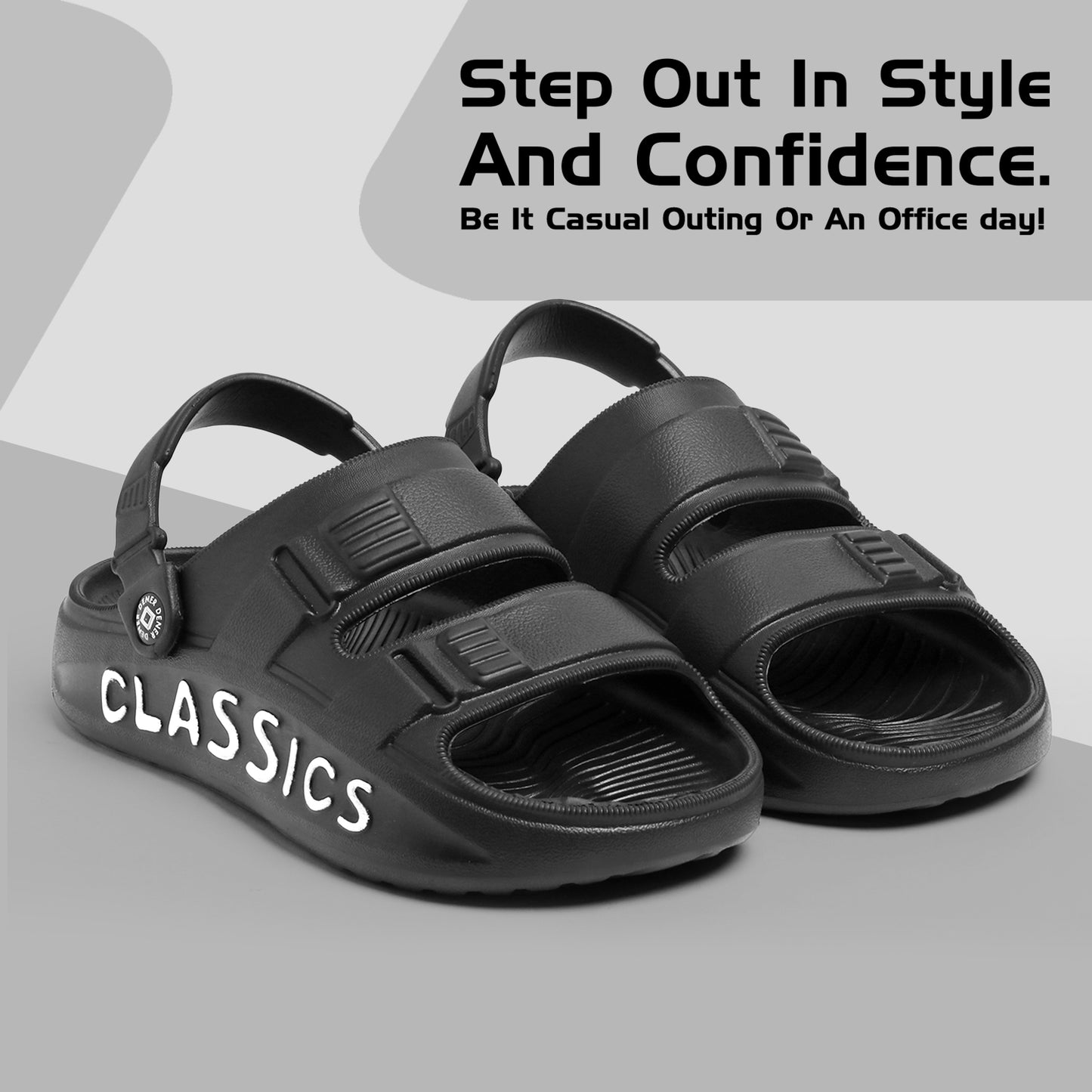 UrbanGrip Black Sport Slides