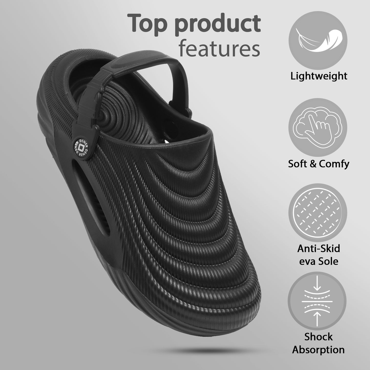 AeroWave Black Clogs