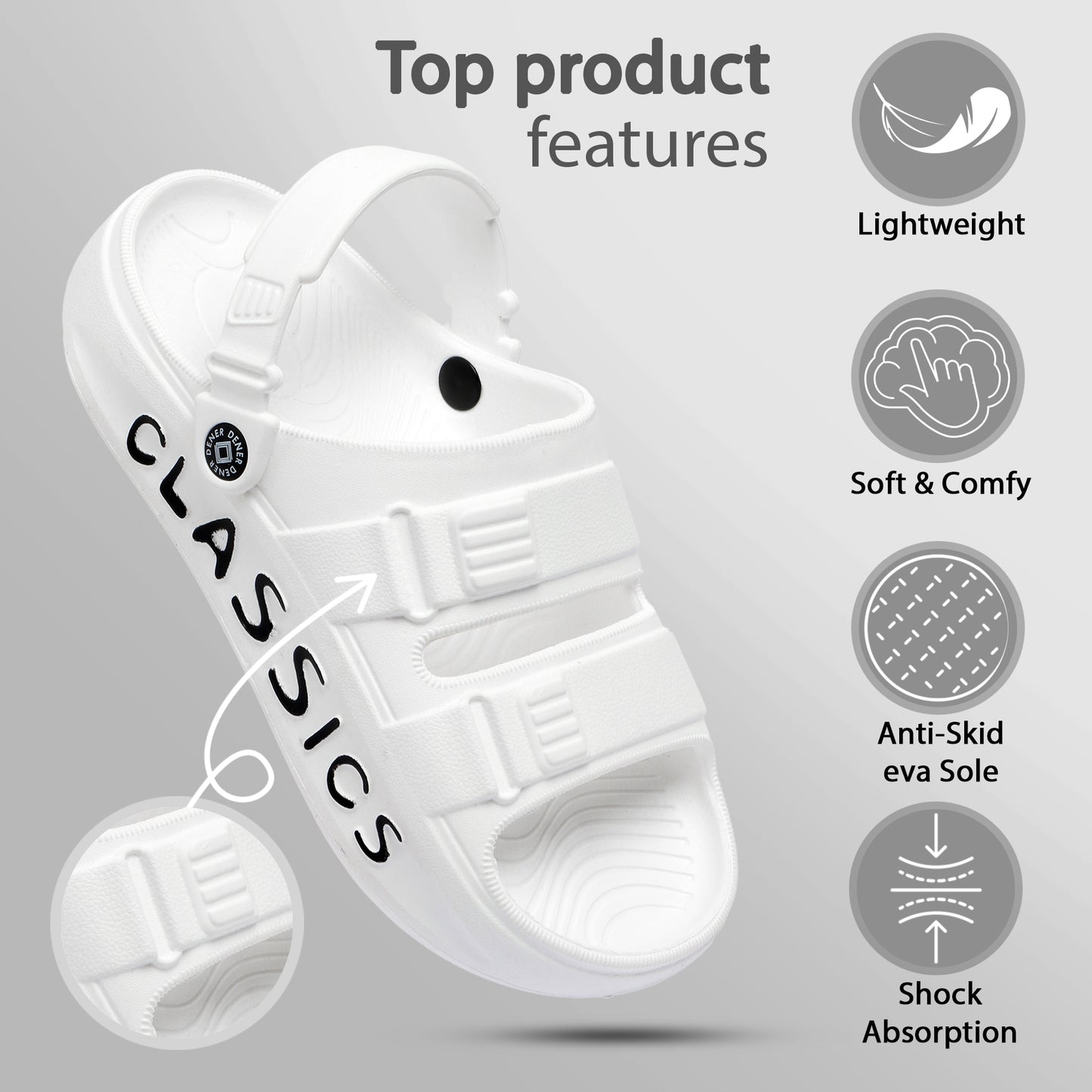 UrbanGrip White Slides