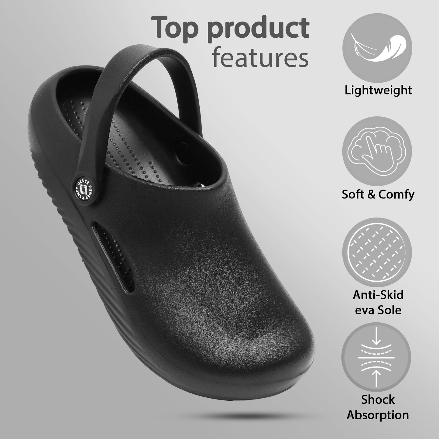 Classic Comfort Black Clogs