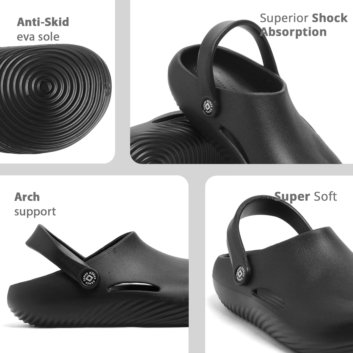 Classic Comfort Black Clogs