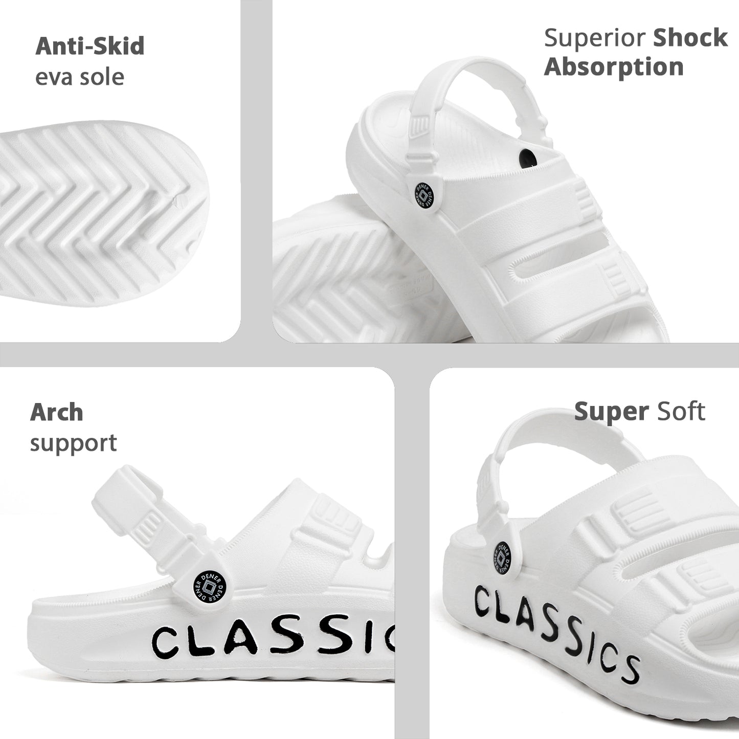 UrbanGrip White Slides