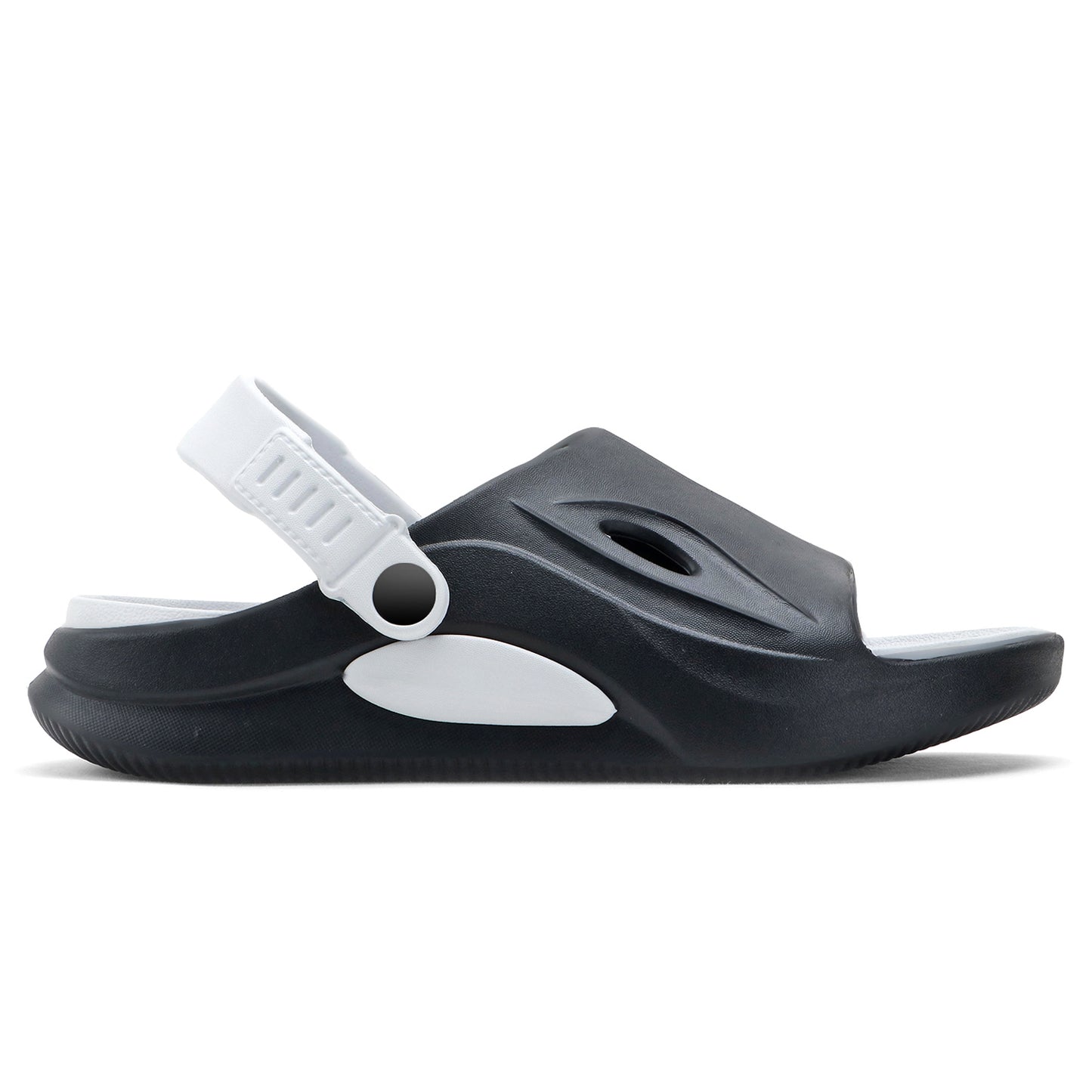 SportGrip Black White Clogs